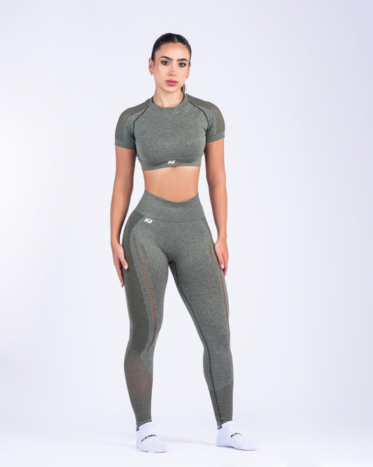 set legging + top / kb 0153 verde