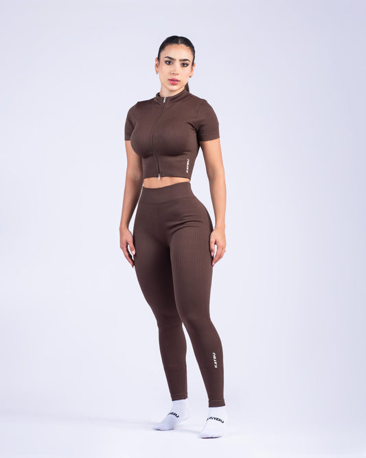 set legging + blusa kb / 0160 marron