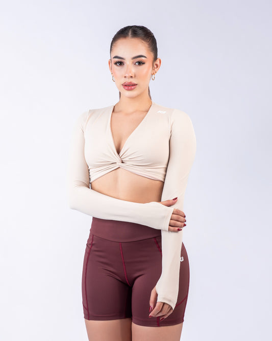 top manga larga / 1049 beige