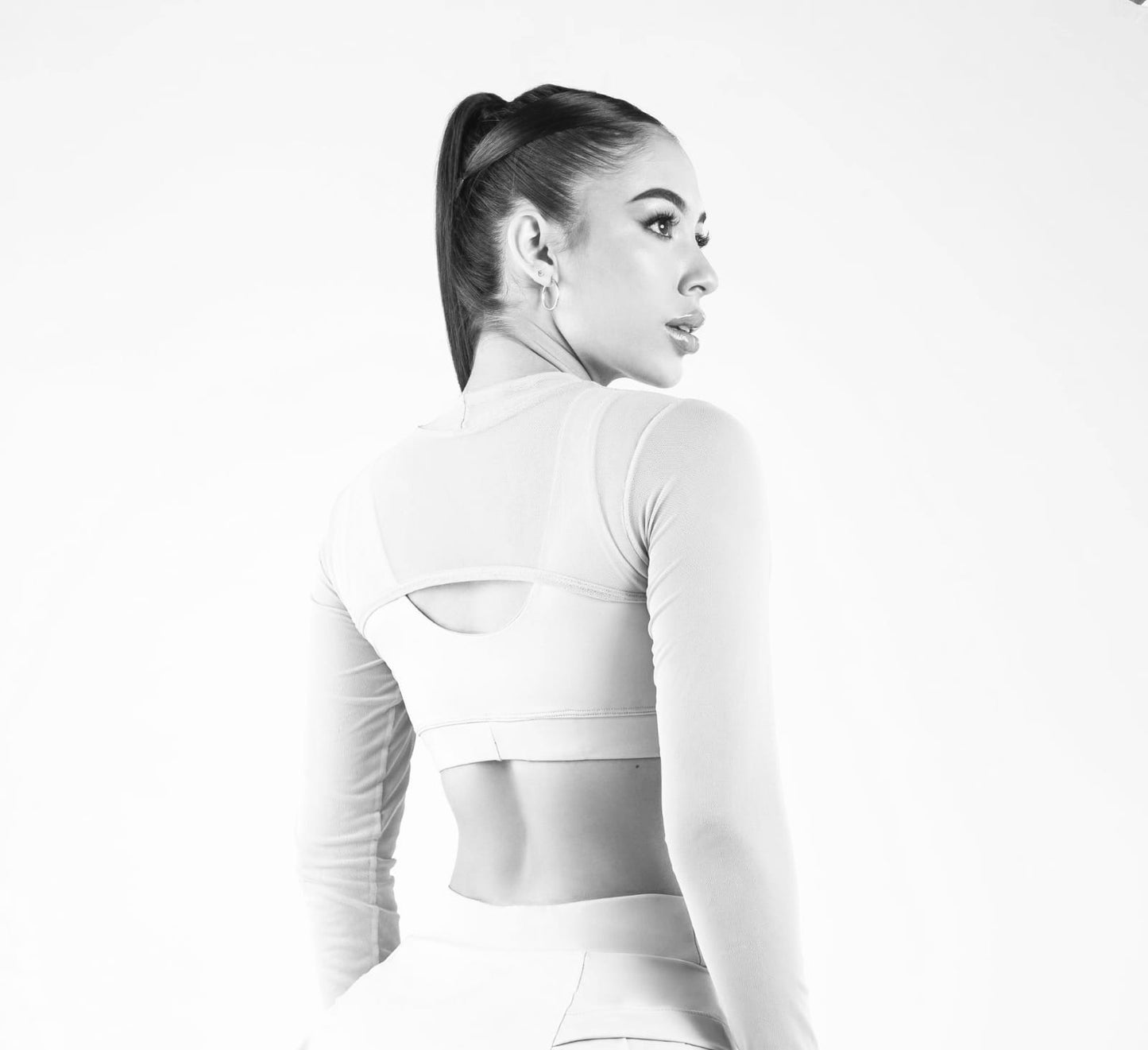 top manga larga kb / 1123 negro