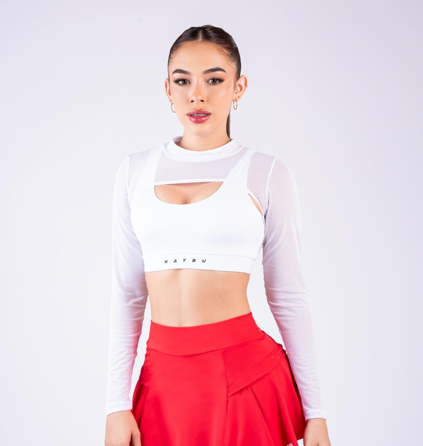 top manga larga kb / 1123 blanco