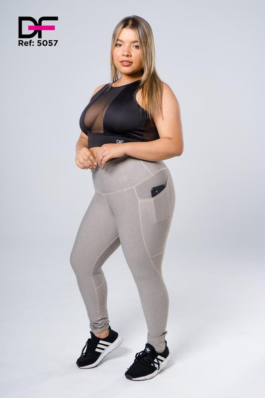 Legging plus DF / 5057 beige haspe