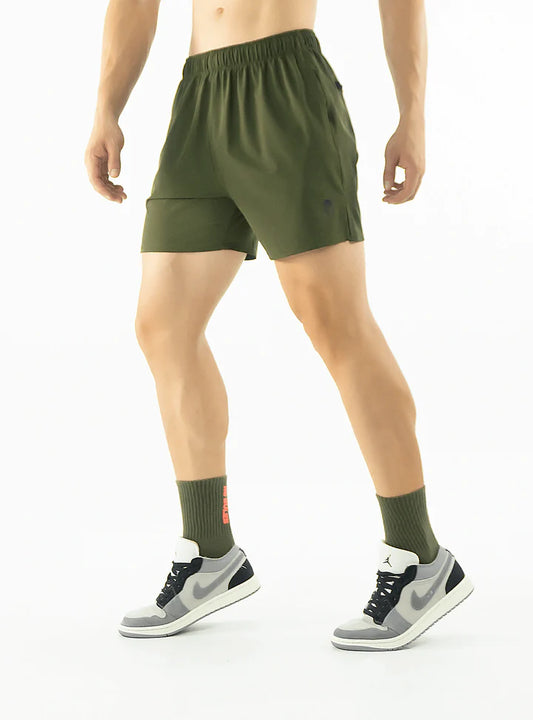 SHORT AJUSTADO VERDE MILITAR