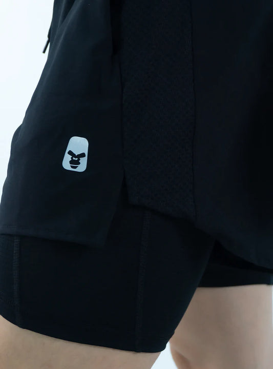 SHORT CON LICRA RUNNIN NEGRA UNISEX