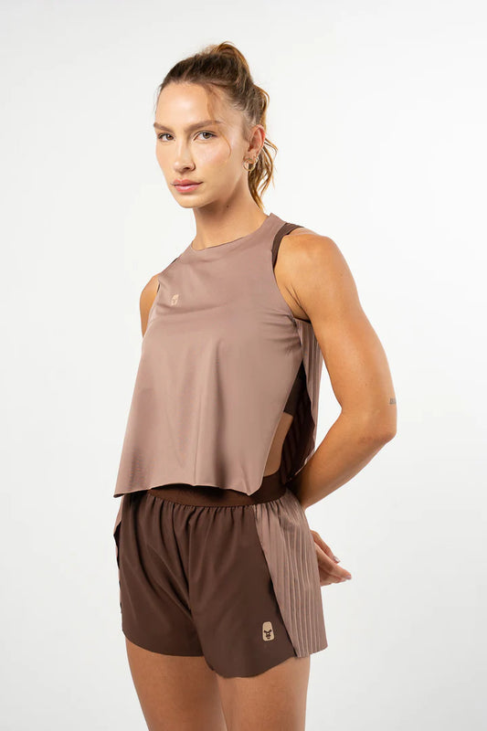 Conjunto Running Pleat Chocolate