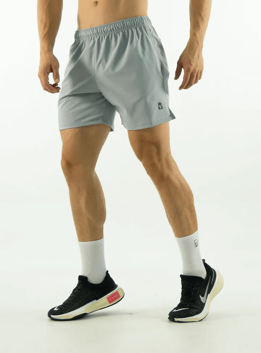 SHORT AJUSTADO GRIS CLARO