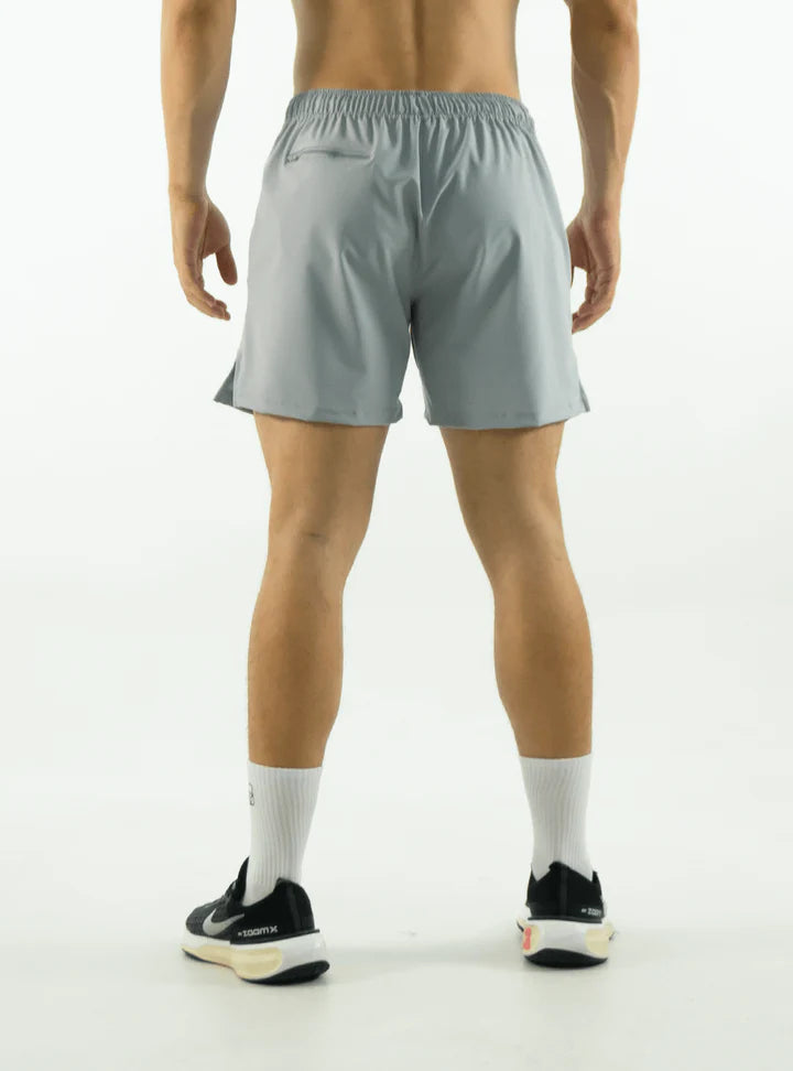 SHORT AJUSTADO GRIS CLARO
