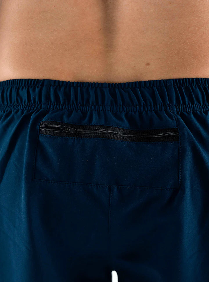 SHORT CON LICRA RUNNIN AZUL OSCURO