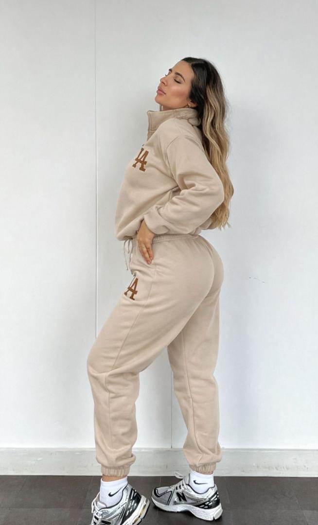 Conjunto algodón beige