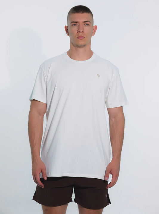 franela Algodon Logo Bordado Marfil NR