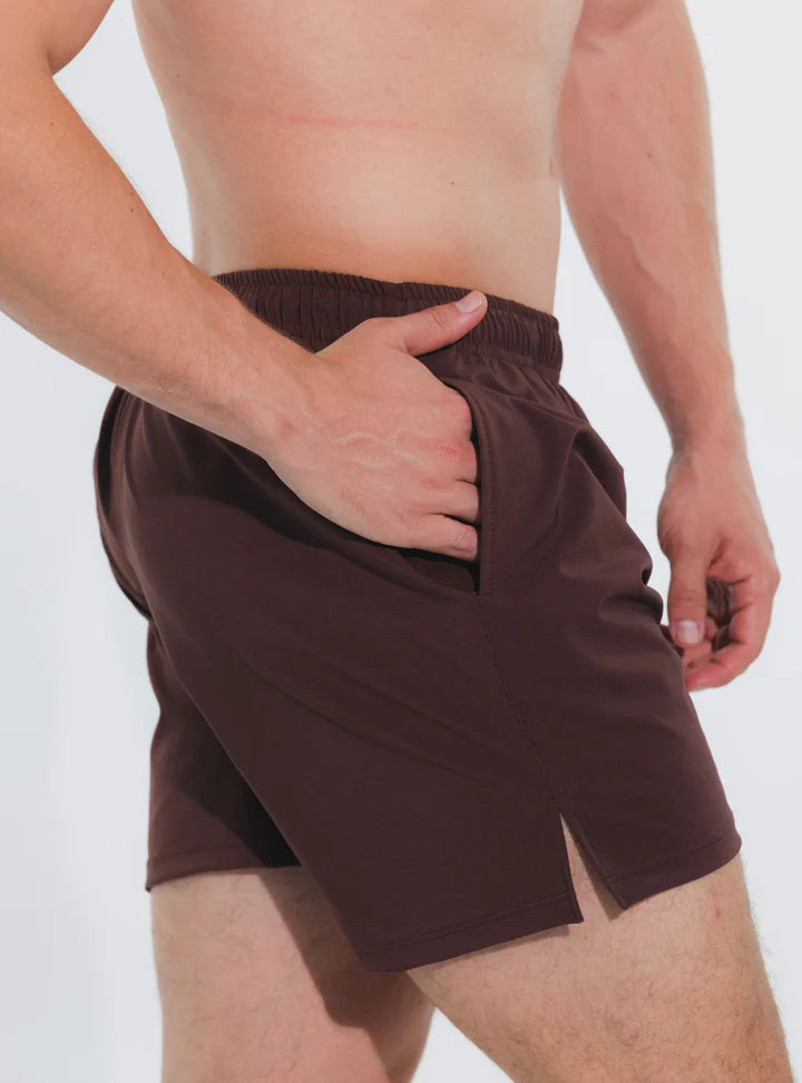 SHORT AJUSTADO CAFE