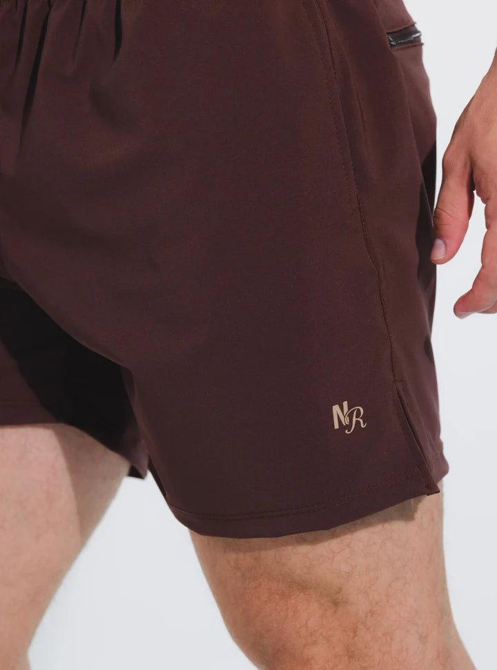 SHORT AJUSTADO CAFE