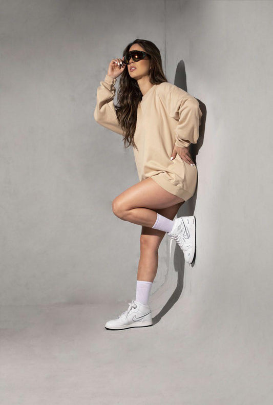 sueter overzised skywox/ beige