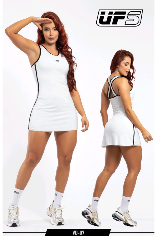 vestido uf sport / vd-007 Blanco