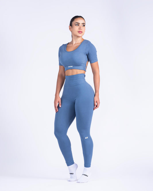 set legging + top / kb 0167 azul