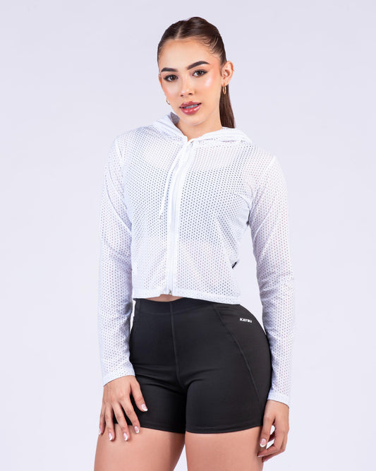 sueter micro perforado kb/ 60 blanco