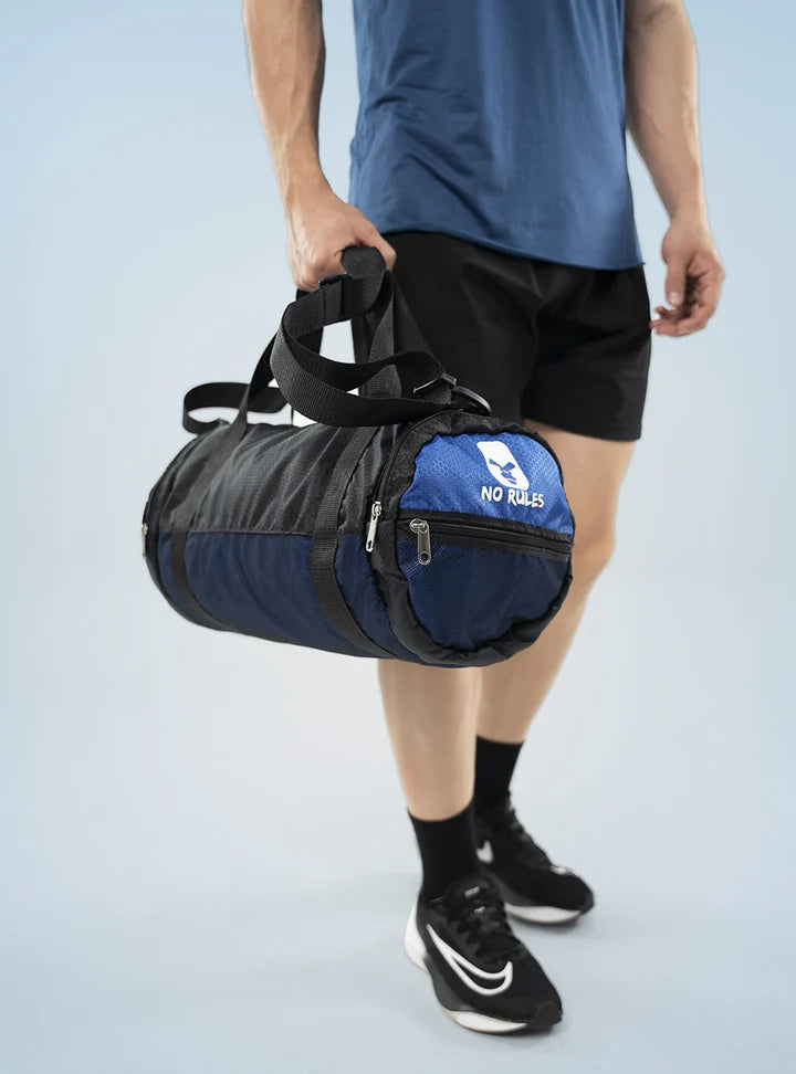 BOLSO CIRCULAR AZUL CON NEGRO