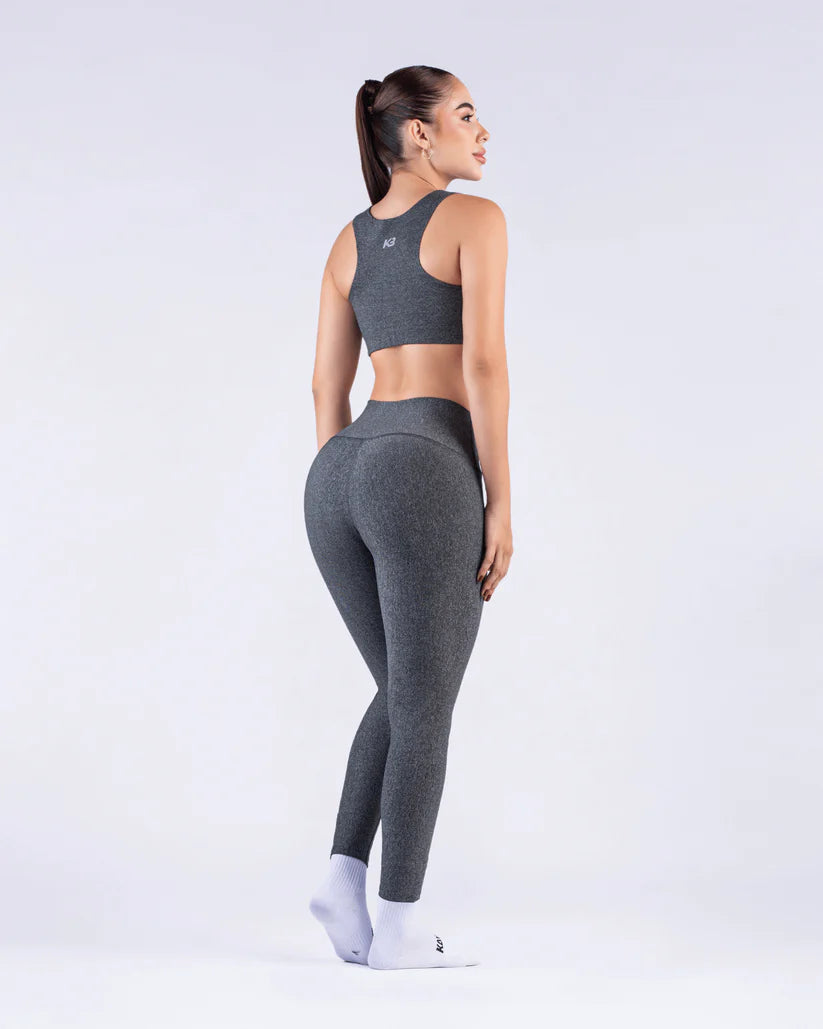 set leggings + top /629 gris oscuro