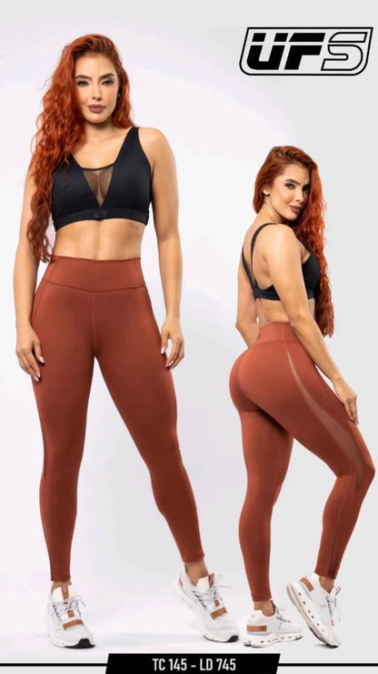 legging uf sport / 745 terracota