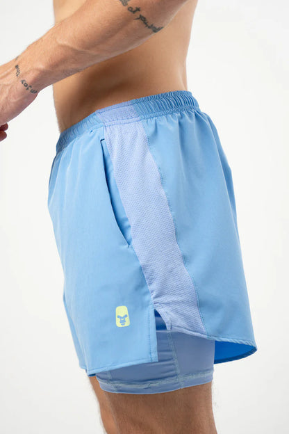 short con licra Running Baby Blue