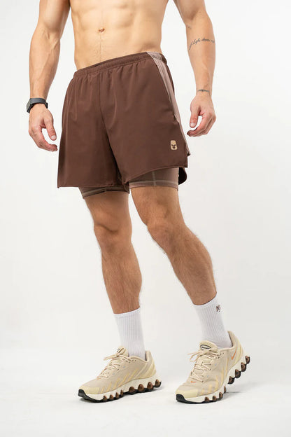 shor con licra Running Chocolate