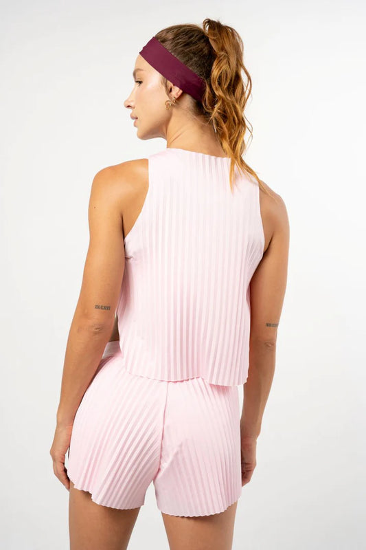 Pleat Tank Top Bubble Gum