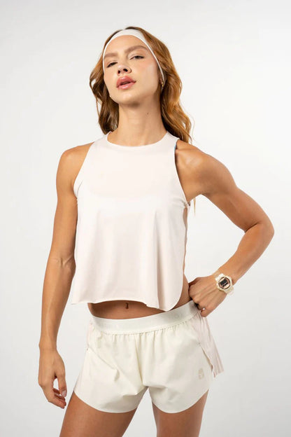 Pleat Tank Top Cream