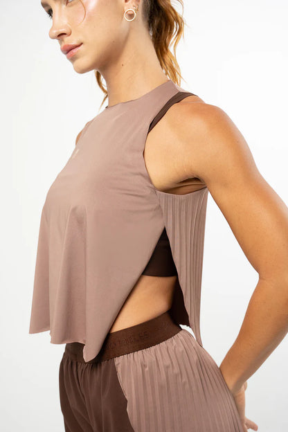 Conjunto Running Pleat Chocolate