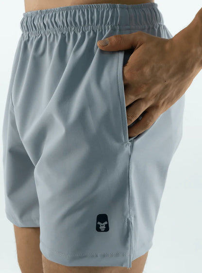 SHORT AJUSTADO GRIS CLARO