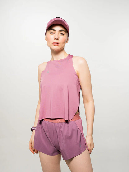Pleat Tank Top Berry