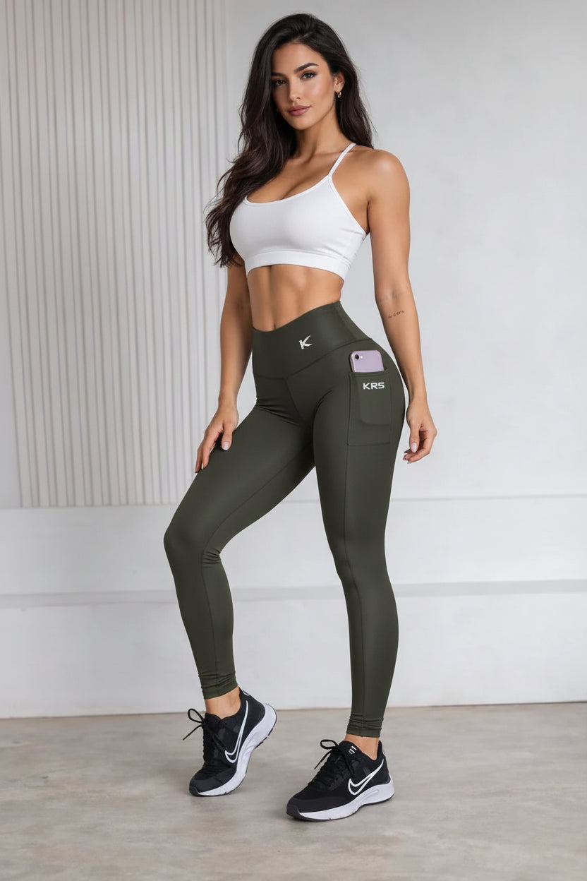 legging bolsillo kirios / verde