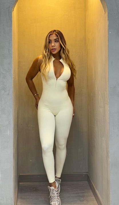 enterizo cierre / bendita crema