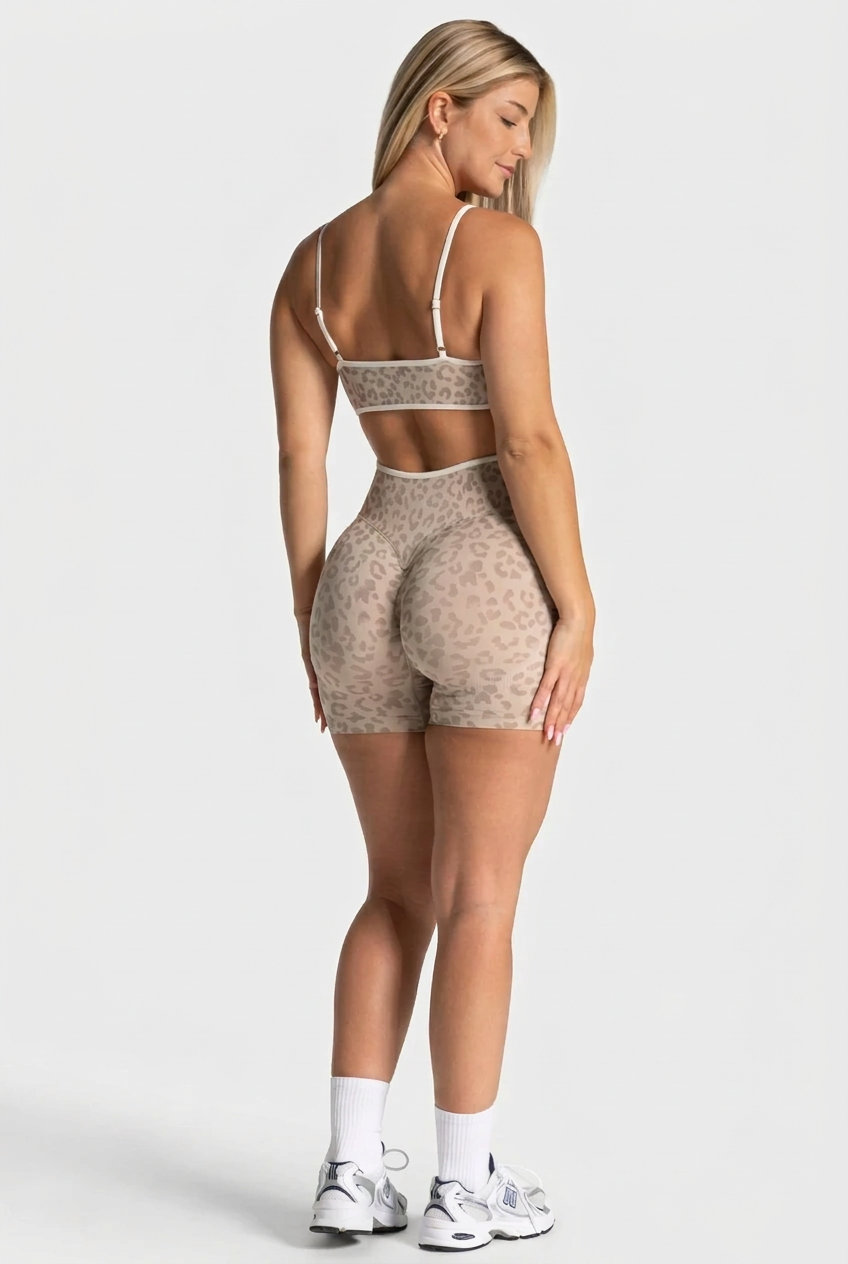 set short realce animal print / kale 0121 beige