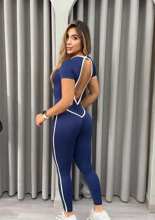 enterizo manga larga linea bendita / azul