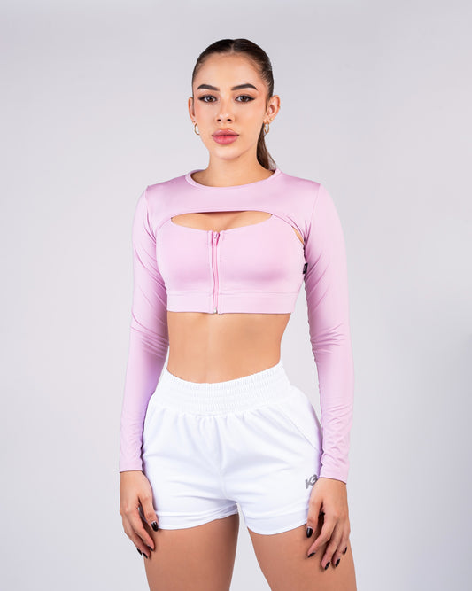 top manga larga kb / 1127 rosa