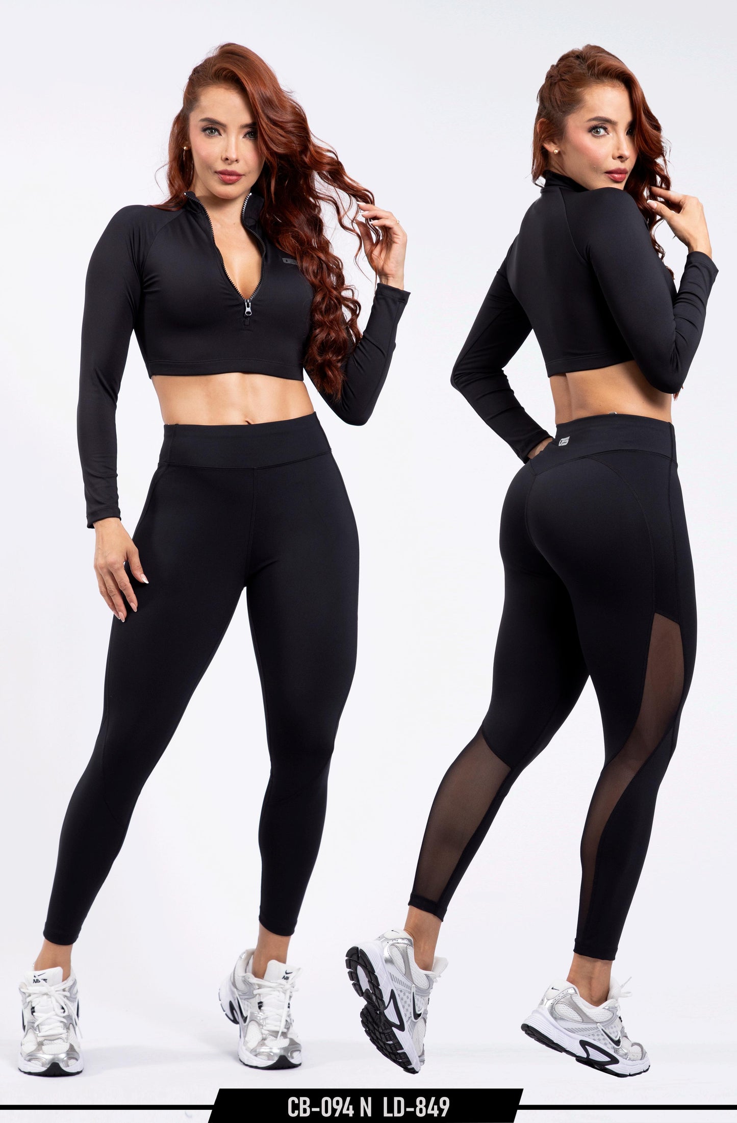 top manga larga uf/ 094 negro