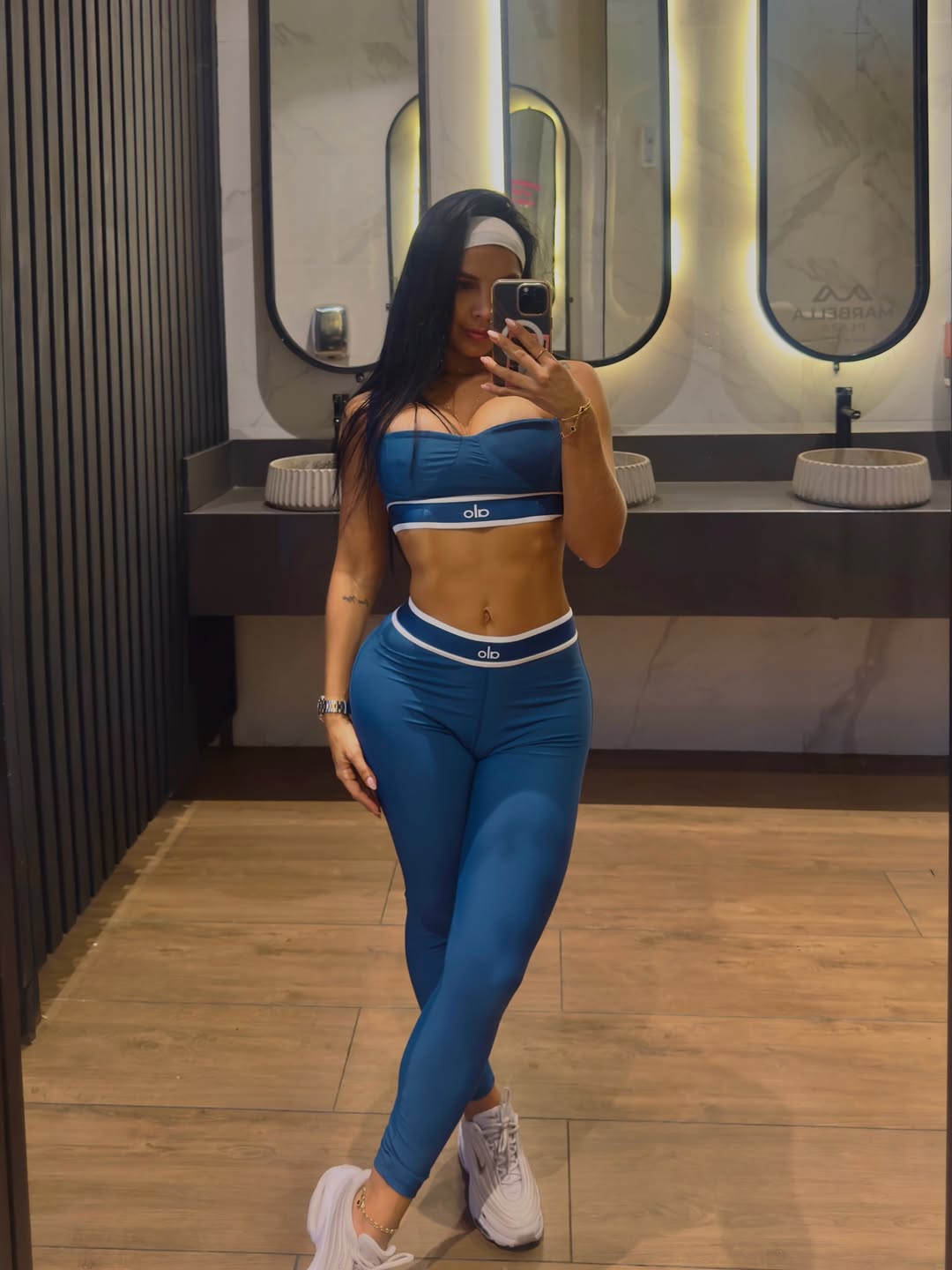 set leggings + top / azul