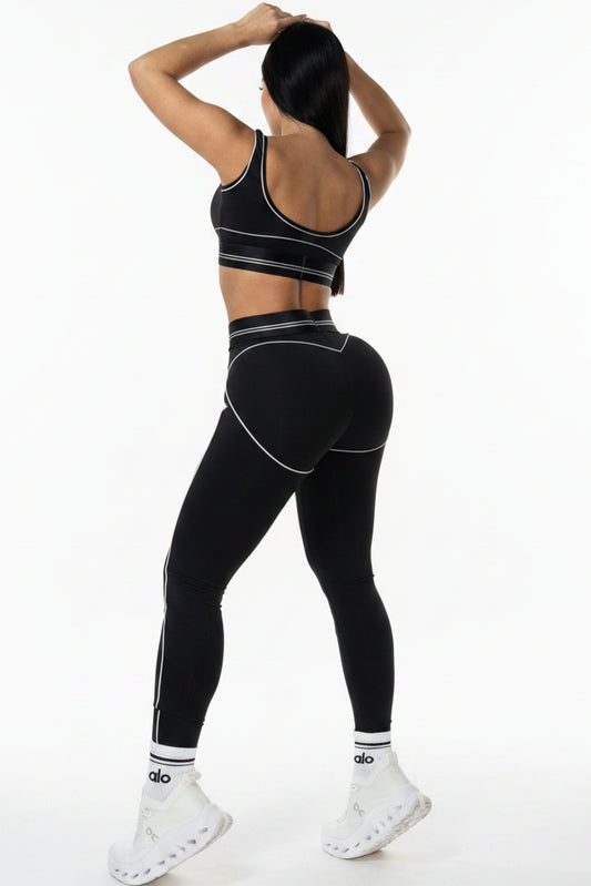 set leggings + top / negro