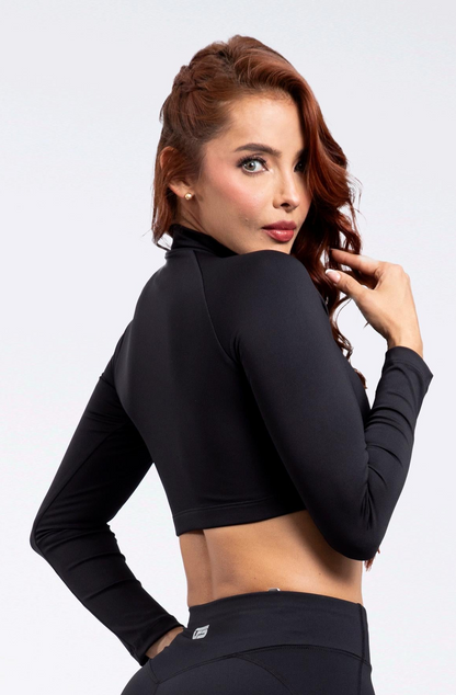 top manga larga uf/ 094 negro