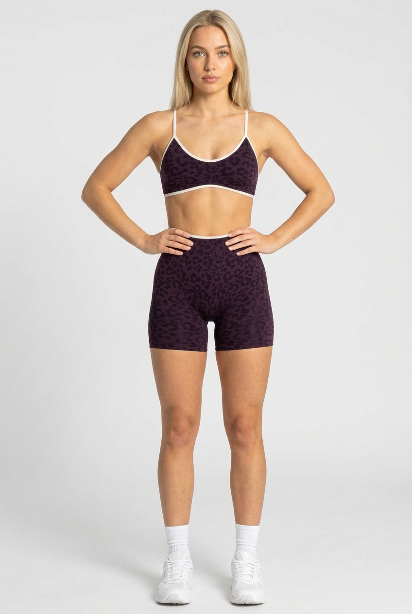 set short realce animal print / kale 0121 purpura
