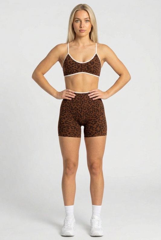 set short realce animal print / kale 0121 cafe