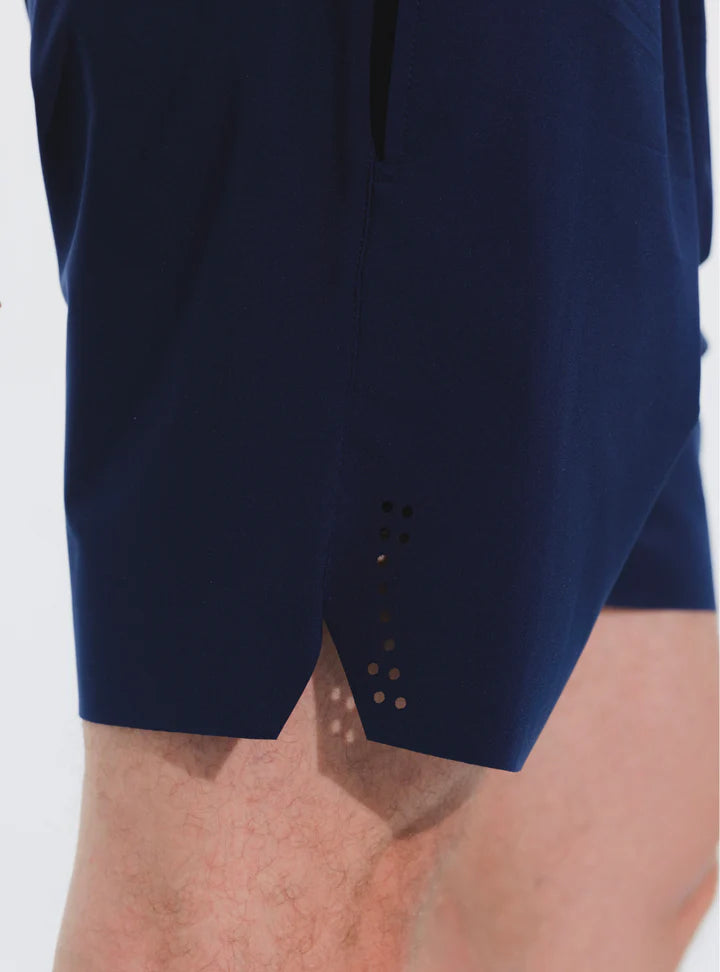short  Laser Edge Azul Oscuro